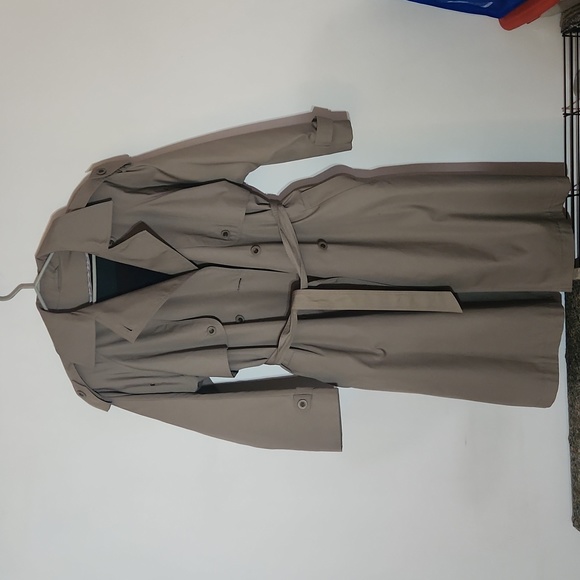 Lined Trench Coat Full Length Tan coloured VIPetites size 14 - Picture 1 of 6